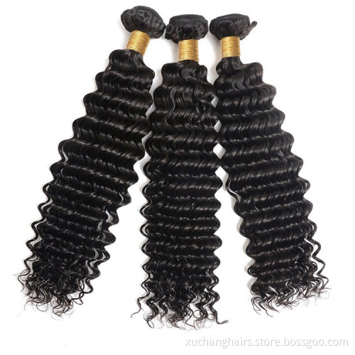 remy hair extension Wholesale Price Raw 10A human hair weft Virgin Brazilian Deep Wave Curly weave cheap human hair Bundles